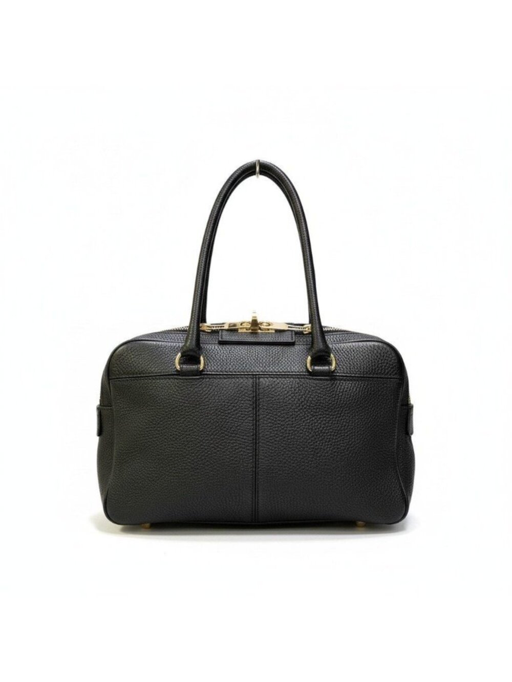 Max Mara Mini Boston Leather Bag Black Handbag Bag